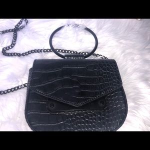 Faux Leather Chain Purse